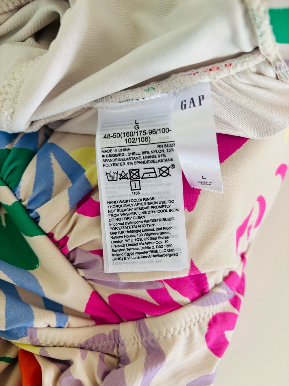 GAP Maternity Two-Piece Tankini Swimsuit - Fun and colorful! Large - Picture 4 of 8